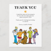 スクービードゥーと集団誕生日ありがとう ポストカード (正面)