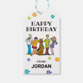 スクービードゥーと集団誕生日元 ギフトタグ (正面)