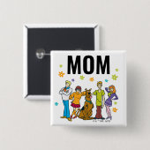 スクービードゥーと集団誕生日子の母 缶バッジ (正面&裏面)