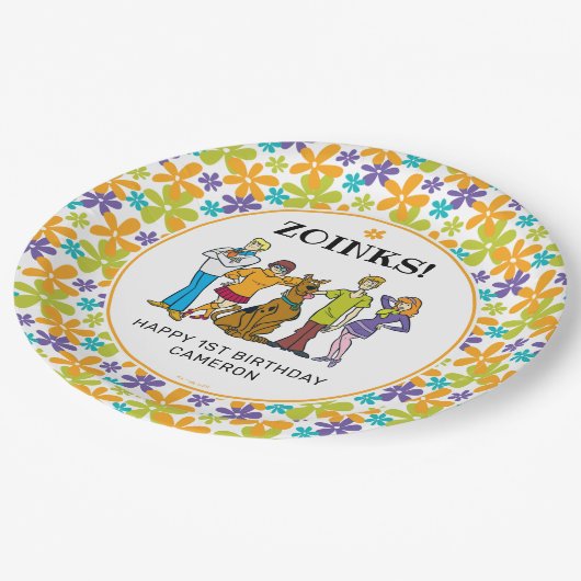 スクービードゥーと集団Groovy誕生日 ペーパープレート (アングル)