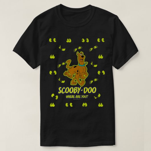スクービードゥーの目を見るプレミアム Tシャツ (デザイン正面)