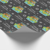 スクービードゥーカスタムクリスマススノーフレークグラフィック ラッピングペーパー (角)