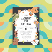 スクービードゥーキャラクターGroovy Chalkboard誕生日 招待状