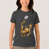 スクービードゥーサッカー頭上キックエアブラシ トライブレンドTシャツ (正面)