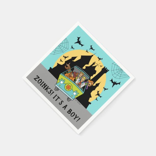 スクービードゥースプクトカキュラハロウィンベビーシャワーナップ スタンダードカクテルナプキン (角)