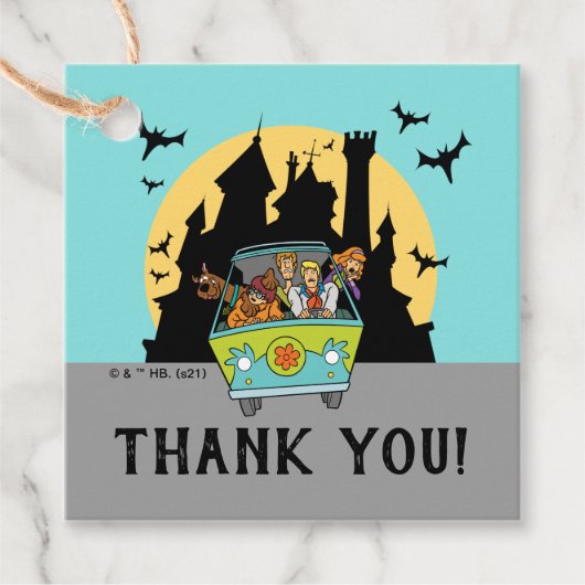 スクービードゥースプークの赤ちゃんシャワーありがとう フェイバータグ (正面)