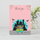 スクービードゥースプークの赤ちゃんシャワーありがとう 招待状 (スタンド正面)