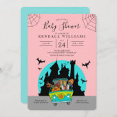 スクービードゥースプークの赤ちゃんシャワー 招待状 (正面/裏面)