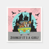 スクービードゥースプーク式ハロウィーンベイビーシャワー スタンダードカクテルナプキン (正面)