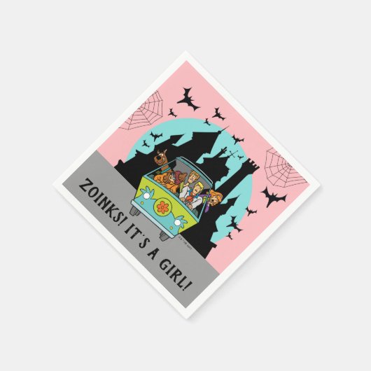スクービードゥースプーク式ハロウィーンベイビーシャワー スタンダードカクテルナプキン (角)