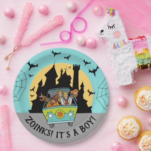 スクービードゥースプーク式ハロウィーンベイビーシャワー ペーパープレート (パーティー)