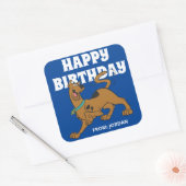 スクービードゥーテールワグ |ハッピーバースデー スクエアシール (封筒)