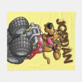 スクービードゥートラック フリースブランケット (正面(横))