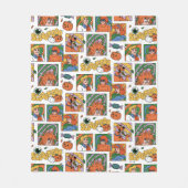 スクービードゥーハロウィーン写真パターン フリースブランケット (正面)