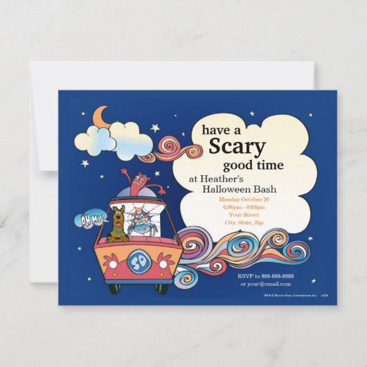 スクービードゥーハローウィンパーティ 招待状 (正面)