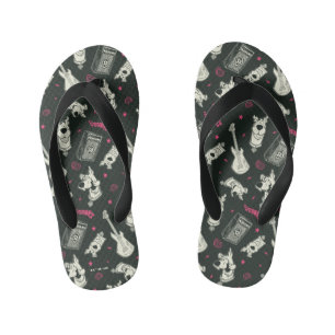 スクービードゥーパンクギターとアンプパターン キッズビーチサンダル