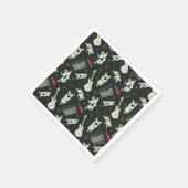 スクービードゥーパンクギターとアンプパターン スタンダードカクテルナプキン (角)