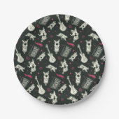 スクービードゥーパンクギターとアンプパターン ペーパープレート (正面)