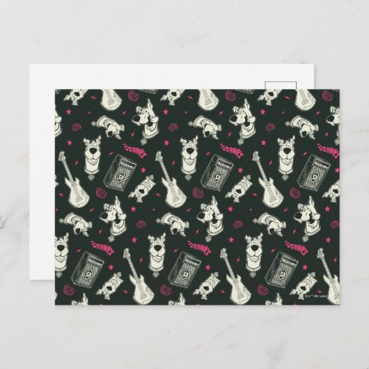 スクービードゥーパンクギターとアンプパターン ポストカード (正面/裏面)