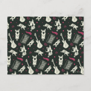 スクービードゥーパンクギターとアンプパターン ポストカード