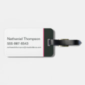 スクービードゥーパンクギターとアンプパターン ラゲッジタグ (裏面横)