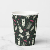 スクービードゥーパンクギターとアンプパターン 紙コップ (裏面)