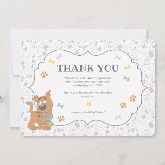 スクービードゥーファースト誕生日ありがとう 招待状 (正面)