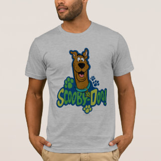 スクービードゥーポープリントキャラクターバッジ Tシャツ