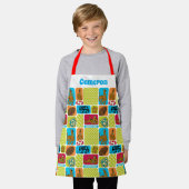 スクービードゥーミステリーパターン エプロン (着用した状態)