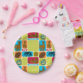 スクービードゥーミステリーパターン ペーパープレート (パーティー)