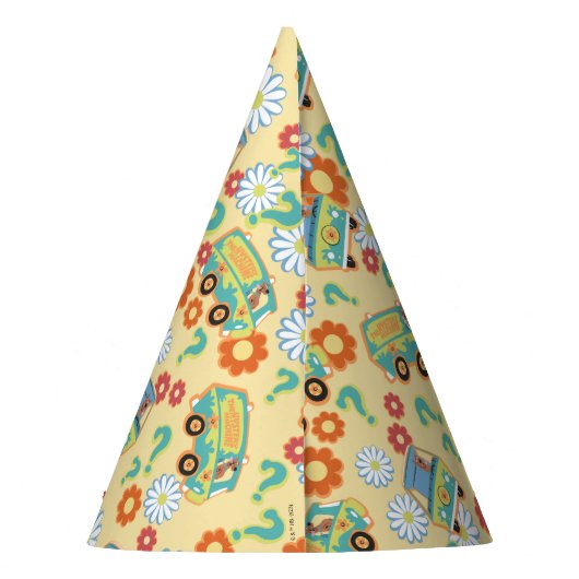 スクービードゥーミステリーマシン花模様 パーティーハット (裏面)