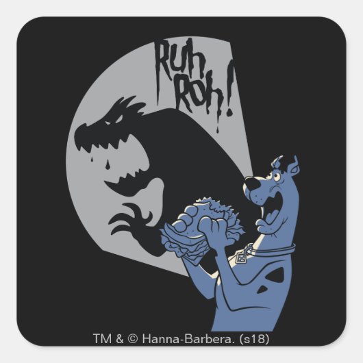 スクービードゥーミッドナイトスナック"Ruh Roh!" スクエアシール (正面)