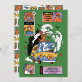 スクービードゥー不気味ミステリーマシン誕生日 招待状 (正面/裏面)