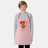 スクービードゥー保持ハートロリポップ エプロン (着用した状態)