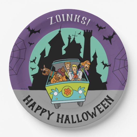 スクービードゥー前立腺性ハローウィンパーティ ペーパープレート (正面)