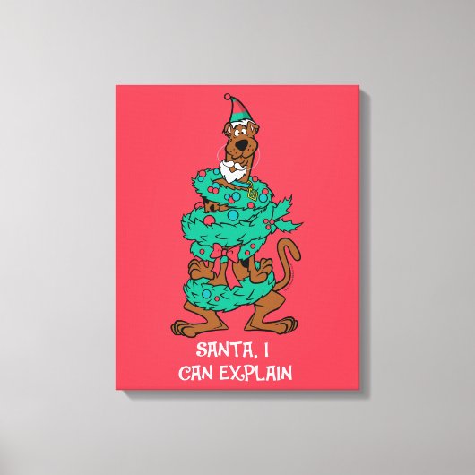 スクービードゥー包まれたのリース キャンバスプリント (正面)