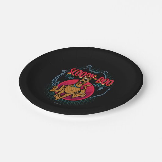 スクービードゥー幽霊たちズランニングフロムズ ペーパープレート (アングル)