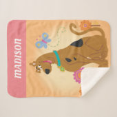 スクービードゥー後を追蝶 シェルパブランケット (正面(横))