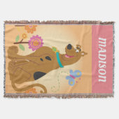 スクービードゥー後を追蝶 スローブランケット (正面)