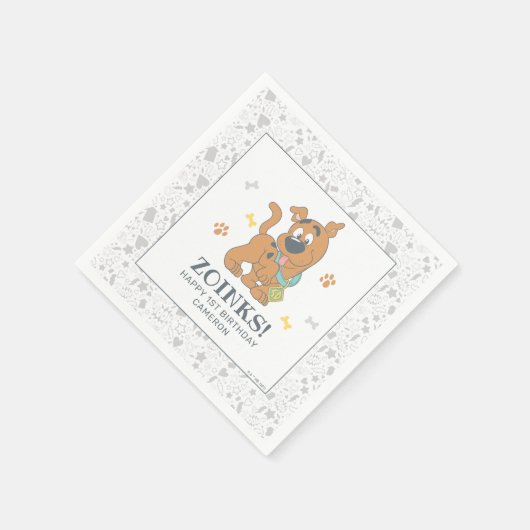 スクービードゥー最初の誕生日 スタンダードカクテルナプキン (角)