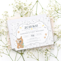 スクービードゥー第1誕生日招待状