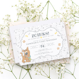 スクービードゥー第1誕生日招待状 招待状