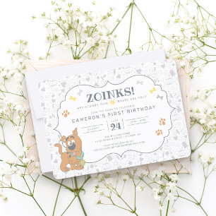 スクービードゥー第1誕生日招待状 招待状