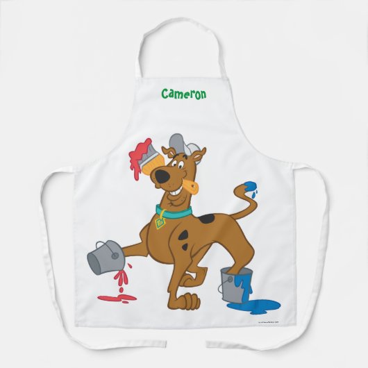 スクービードゥー絵を描 エプロン (正面)