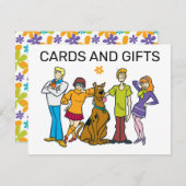 スクービードゥー誕生日カードとギフトサイン ノートカード (正面/裏面)