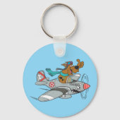 スクービードゥー飛んでいる飛行機 キーホルダー (正面)