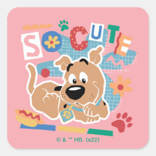 スクービードゥー  かわいいベビースクービードゥー スクエアシール
