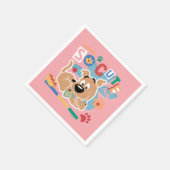 スクービードゥー |かわいいベビースクービードゥー スタンダードカクテルナプキン (角)