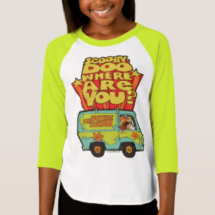スクービードゥー  「どこにいるんだ？」 レトロマンガバン Tシャツ