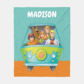 スクービードゥー&ザ集団ミステリー機エアブラシ フリースブランケット (正面)